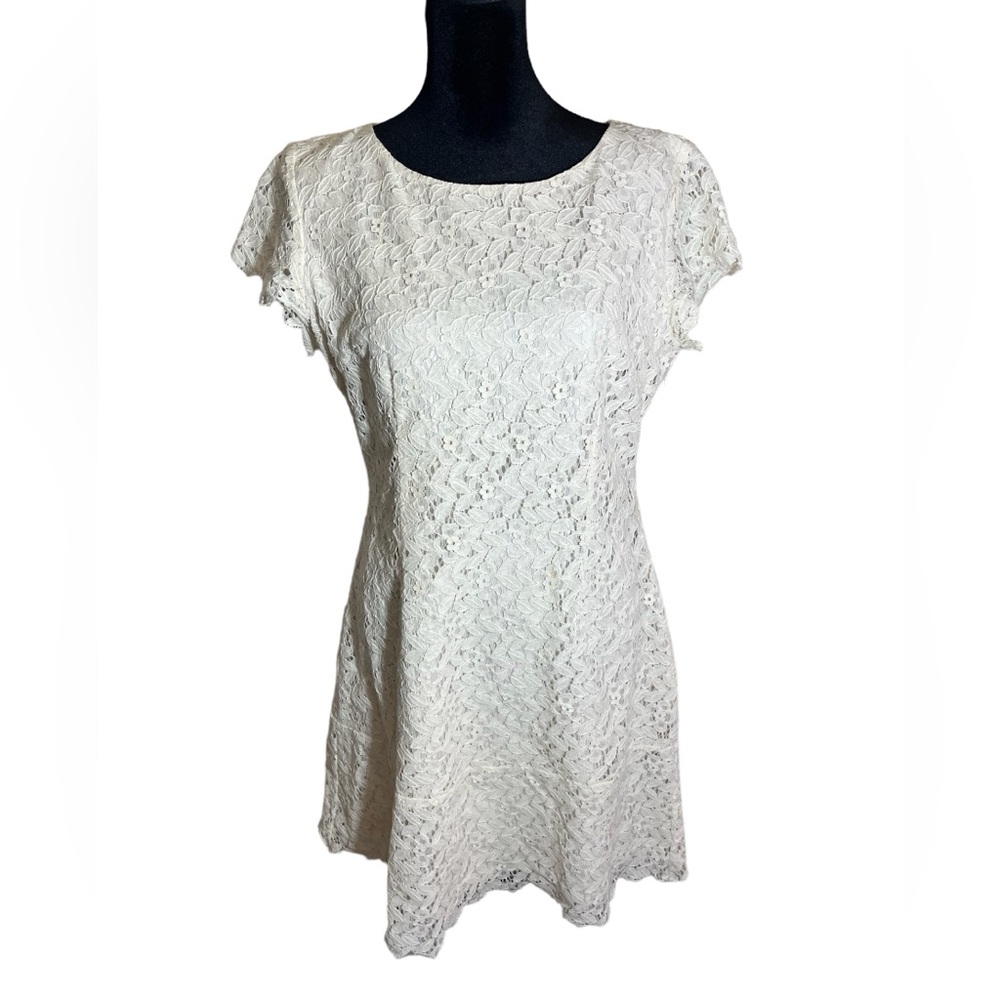 Tulle Floral Lace Dress With Lining Women’s Size Large